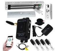 jasugKEY Kit de système de contrôle d'accès Smart APP, avec télécommandes/Serrure magnétique 280 kg/Adaptateur d'alimentation DC 12V, Temps de Retard de Verrouillage réglable