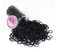 JASVERLIN Lot de 1 000 élastiques à cheveux en caoutchouc pour cheveux, 3/4 pouces, pour queue de cheval, sans dommages, mini élastiques à cheveux pour filles, femmes, bébés