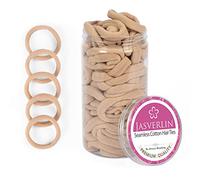 JASVERLIN Lot de 100 élastiques à cheveux pour queue de cheval, tissu en coton sans couture, épais, bouclés, fins, doux et extensibles, 3,8 cm