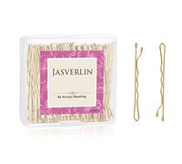 JASVERLIN Lot de 100 épingles à cheveux blondes - Accessoires pour cheveux longs - Dorées - De qualité supérieure - Antidérapantes - Pour chignon - Pour femmes et filles - 2.4 pouces