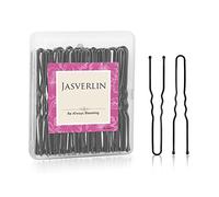 JASVERLIN Lot de 100 épingles à cheveux en forme de U pour chignon, ballet, épingles à cheveux longues pour cheveux épais et bouclés - 2.4 pouces