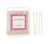 JASVERLIN Lot de 100 épingles à cheveux en forme de U pour chignons, cheveux longs, bouclés, ondulés, pour femmes et filles, 2.4 pouces
