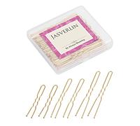 JASVERLIN Lot de 150 épingles à cheveux blondes en forme de U pour chignons, grandes épingles à cheveux dorées pour femmes et filles, accessoires de coiffure de mariage