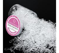 JASVERLIN Lot de 2 000 mini élastiques transparents en caoutchouc pour tressage, sans dommages, pour bébés, tout-petits, enfants et femmes