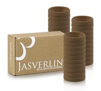 JASVERLIN Lot de 30 élastiques blonds pour cheveux épais, 6 cm de large en coton sans couture pour queue de cheval, Élastiques solides, Sans dommages et sans plis, Blond sable