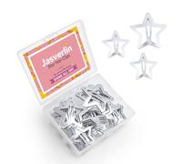 JASVERLIN Lot de 40 pinces à cheveux en forme d'étoile, 3,1 cm et 4,1 cm, mignonnes barrettes kawaii pour femmes, filles, adolescentes, accessoires de cheveux esthétiques des années 2000, étoiles
