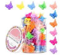 JASVERLIN Lot de 50 mini pinces à cheveux en forme de papillon Y2K des années 90 pour filles, accessoires de cheveux, pastels colorés, 10 couleurs, 5 de chaque couleur (spectre vif)