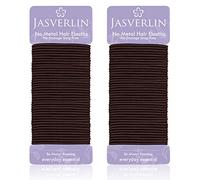 JASVERLIN Lot de 80 élastiques à cheveux fins marron foncé, 2 mm, accessoires antidérapants, ne tirent pas, solides pour queues de cheval fines à moyenne épaisseur