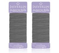 JASVERLIN Lot de 80 élastiques pour queue de cheval - Sans métal - Sans accrocs - Pour filles, femmes et hommes - Accessoires de cheveux fins à moyens bouclés (2 mm, 80 pièces, gris)