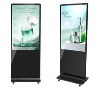 JASZDOT 55" Écran Publicitaire Lumineux LCD Non Tactile, Écran Publicitaire Ultra-Mince Haute Définition, Lecteur de Carrousel d'images Vidéo avec Entrée WiFi HDMI/USB Lecteur Automatique
