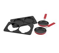 Jata AC266 Accessoire deux poêles et plaques pour le grill, 0 W, noir et rouge