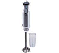 Jata BT185 Batteur à Main 1000 W, avec verre de 600 ml, double lame titanique, régulateur de vitesse électronique, pied amovible en acier inoxydable