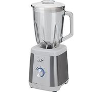 Jata BT797 Blender en verre 1 300 W, capacité 1,5 l, lame dentée en acier inoxydable, corps en acier inoxydable, 2 vitesses + impulsion, hache la glace