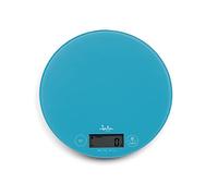 Jata HBA7230 Balance de cuisine numérique, haute résistance, haute précision, jusqu'à 5 kg, écran LCD, base en verre, fonction tare, piles incluses 19 x 19 x 2 cm