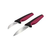 Jata Hogar AC37 Lot de 2 couteaux de cuisine en acier inoxydable pour éplucher fruits et légumes Manche ergonomique