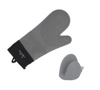 JATA HOGAR HACC4524 - Gants de Cuisine résistants à la Chaleur et au Froid, antidérapants et Souples, avec Pince en Silicone, Utilisation ambidextre