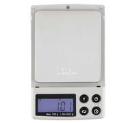 JATA HOGAR HBAL1774 Balance de précision avec écran LCD jusqu'à 100 g Surface en acier inoxydable 6,5 x 7 cm avec couvercle et étui de protection Fonction d'étalonnage