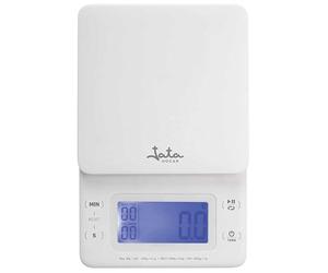 JATA HOGAR HBAL1775 Balance de cuisine numérique avec écran LCD haute précision jusqu'à 3 kg Indicateur de surpoids et batterie faible avec aimant arrière pour réfrigérateur