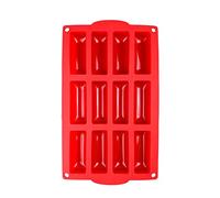 JATA HOGAR HMOL5211 Moule en silicone antiadhésif pour cuisine et pâtisserie Exclusif Chef Bosquet 12 barres Passe au four, au congélateur, au micro-ondes et au lave-vaisselle