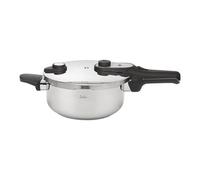 JATA HOGAR HOLL2224 Autocuiseur express 4 l en acier inoxydable, autocuiseur rapide avec fermeture rotative, 3 systèmes de sécurité, convient pour induction et tous types de cuisinières, Ø 22 cm