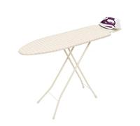 JATA HOGAR HPLA8126 - Table à Repasser Pliable 110 x 32 cm, Hauteur réglable jusqu'à 92 cm, Housse 100% Coton, Repose-Pieds XL, Pieds antidérapants, Planche à Repasser résistante