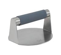 JATA HOGAR - HPRE2544 - Presse Smash Burgers en acier inoxydable - Manche en silicone antidérapant - Idéal pour hamburgers, viandes, sandwichs et légumes - Nettoyage et utilisation faciles