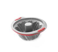 Jata Hogar Moule pour gâteau, Silicone, Gris et Rouge, 21 cm