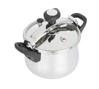 JATA HOGAR OPC12 - Autocuiseur classique express 12 l XXL en acier inoxydable SUS304, 3 systèmes de sécurité, fermeture progressive, base sandwich 5 mm, grande capacité, convient pour induction, gaz