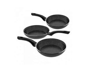 JATA HOGAR SET SF1 182226 Lot de 3 poêles en aluminium forgé FULL INDUCTION FUJI 18/22/26 cm