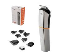 JATA JBCP3305 Tondeuse à cheveux et tondeuse corps avec 9 têtes interchangeables Utilisation à sec et humide Grande précision Autonomie 99 minutes Gris