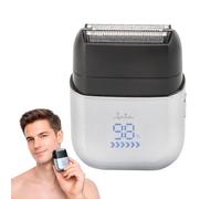 JATA JBMA1443 - Rasoir électrique de voyage - Utilisation humide et sèche IPX7 avec double tête, écran LED, utilisation avec câble ou batterie, 90 min d'autonomie, couvercle magnétique et accessoires