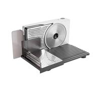 Jata JECF1820 - Trancheuse électrique avec lame en acier inoxydable amovible, diamètre 17 cm, régulateur d'épaisseur 0 à 15 mm, système de sécurité, 120 W, base pliable, coupe précise