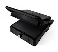 Jata JEGR1913 Grill à rôtir double/grill électrique avec 2 plaques de cuisson de 29 x 24 cm Ouverture 180 ° Plaque supérieure basculante Contrôle de température Plateau ramasse-têtes