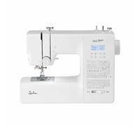 JATA JSMC1120 Machine à Coudre, 270 Points, 100 Alphanumériques, 91 Décoratif et 8 Boutonnières Automatiques, Couture de Jeans et Tissus Épais, Double Aiguille, Bras Libre et Lumière LED, Compact