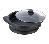 Jata PE640 Poêle à paella électrique de 34 cm de diamètre et 7,5 cm de profondeur. Couvercle en verre avec valve de sortie de vapeur. Répartition de la chaleur uniformément sur toute la surface.