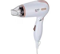 Jata Sc47b Sèche-cheveux De Voyage Avec Diffuseur Poignée Atténuante Bitension 3 Positions De Débit D'air Concentrateur D'air 200 W, Blanc