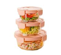 JATIBOSH Réservoir de Stockage Alimentaire, 480/720/1000Ml Conteneurs en Verre, Contenants Hermétiques avec Couvercles, sans BPA, Passe au Micro Ondes, au Four, au Congélateur et au Lave Vaisselle.