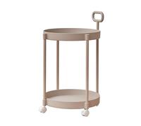 JATIBOSH Table basse à 2 niveaux, petite table basse en plastique, table d'appoint étroite pour canapé, petite table basse, table d'appoint pour salon, chambre à coucher, balcon