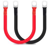 JatilEr 2 Cables De BateríA De 12 V M10, Cables De BateríA De 30 cm, Cable De BateríA De Coche De 25 mm, Cobre Puro, Cables De BateríA De 12 V Resistentes, Para Motocicleta, BateríA Solar De Coche