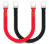 JatilEr 2 Cables De BateríA De 12 V M8, Cables De BateríA De 30 cm, Cable De BateríA De Coche De 35 mm, Cobre Puro, Cables De BateríA De 12 V Resistentes, Para Motocicleta, BateríA Solar De Coche