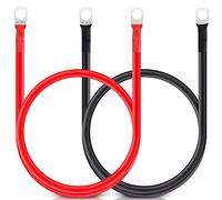 JatilEr 2 Cables De BateríA De 12 V M8, Cables De BateríA De 50 cm, Cable De BateríA De Coche De 16 mm, Cobre Puro, Cables De BateríA De 12 V Resistentes, Para Motocicleta, BateríA Solar De Coche