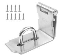 JatilEr Cadenas de sécurité à angle droit 5,5" verrouillable avec 9 grandes vis anti-rouille pour cadenas, armoires, portails