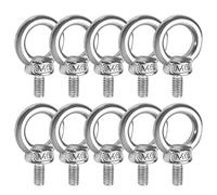JatilEr Lot de 10 Boulons à œil M6*11 en acier inoxydable 304 - Anneau de Levage - forme de bague Filetage mâle de de Poids Marin Boulons et divers équipements de levage d'ingénierie