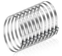JatilEr Lot de 8 colliers de serrage réglables en acier inoxydable 304, 100-120 mm pour la fixation des tuyaux, évents, drains, évacuations et systèmes d’eau
