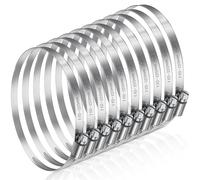 JatilEr Lot de 8 colliers de serrage réglables en acier inoxydable 304 110-130 mm pour voiture, industrie, raccordement et fixation de tuyaux
