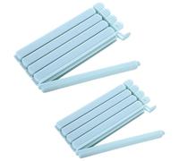 jatimdotin 10 Pièces Alimentaire D'étanchéité Clips, 15/12cm Pince Sachet Alimentaire, Pince Sachet Cuisine Réutilisable, Pince Fermeture Sachet pour Emballage Cuisine Bonbons Snack(Bleu)