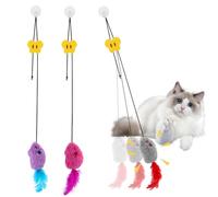 jatimdotin 3 Pièces Jouet pour Chat interactif, Souris pour Chat, Jouet Interieur Souris pour Chat, Jeux Chat Peluche pour Chat pour Kicking, Playing and Indoor Interacting