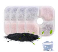 jatimdotin 4 PCS Filtre Fontaine Eau Chat, Filtres de Rechange Compatible Catit, Distributeur D’Eau filtrante pour Chat avec Système de Triple Filtration Pour Fontaine Eau Chat Pixi