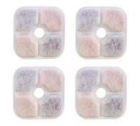 jatimdotin 4 PCS Filtre Fontaine Eau Chat, Filtres de Rechange Compatible Catit, Distributeur D’Eau filtrante pour Chat avec Système de Triple Filtration pour Fontaine Eau Chat Pixi