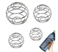 jatimdotin Boule de Secousse, 4 Pièces Fouets Boule de Mixage en Acier Ioxydable, Melangeur Anti Grumeaux, Shakers Protéinés En Pour Boissons Mélangées Protéinées (4 Tailles)